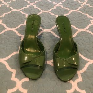 Nine West Green Low Heel Slide